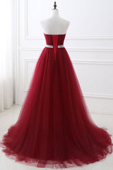 Newinlook Sweetheart Burgundy Evening Dress Long